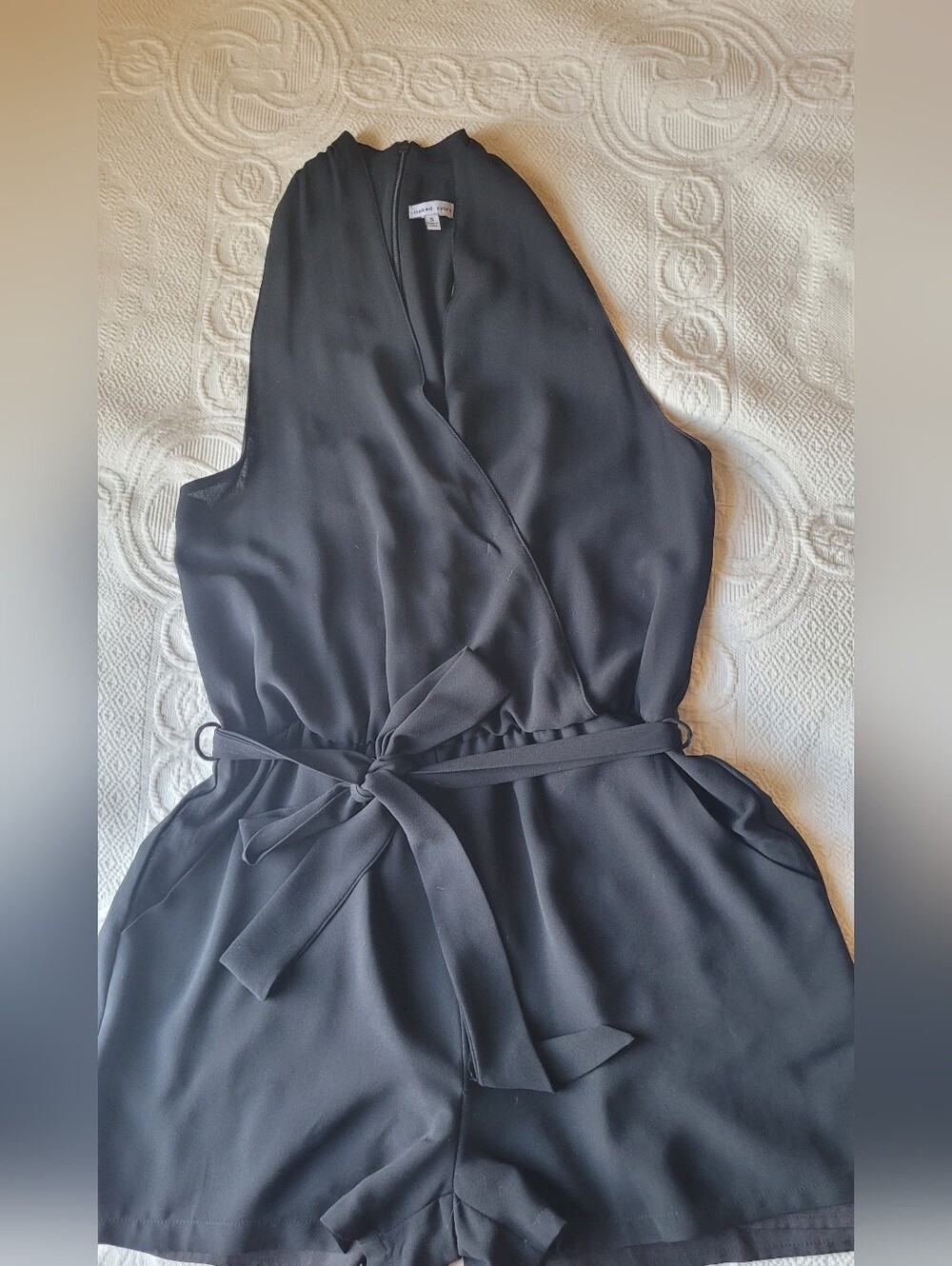 Naked Zebra Black Wrap Romper